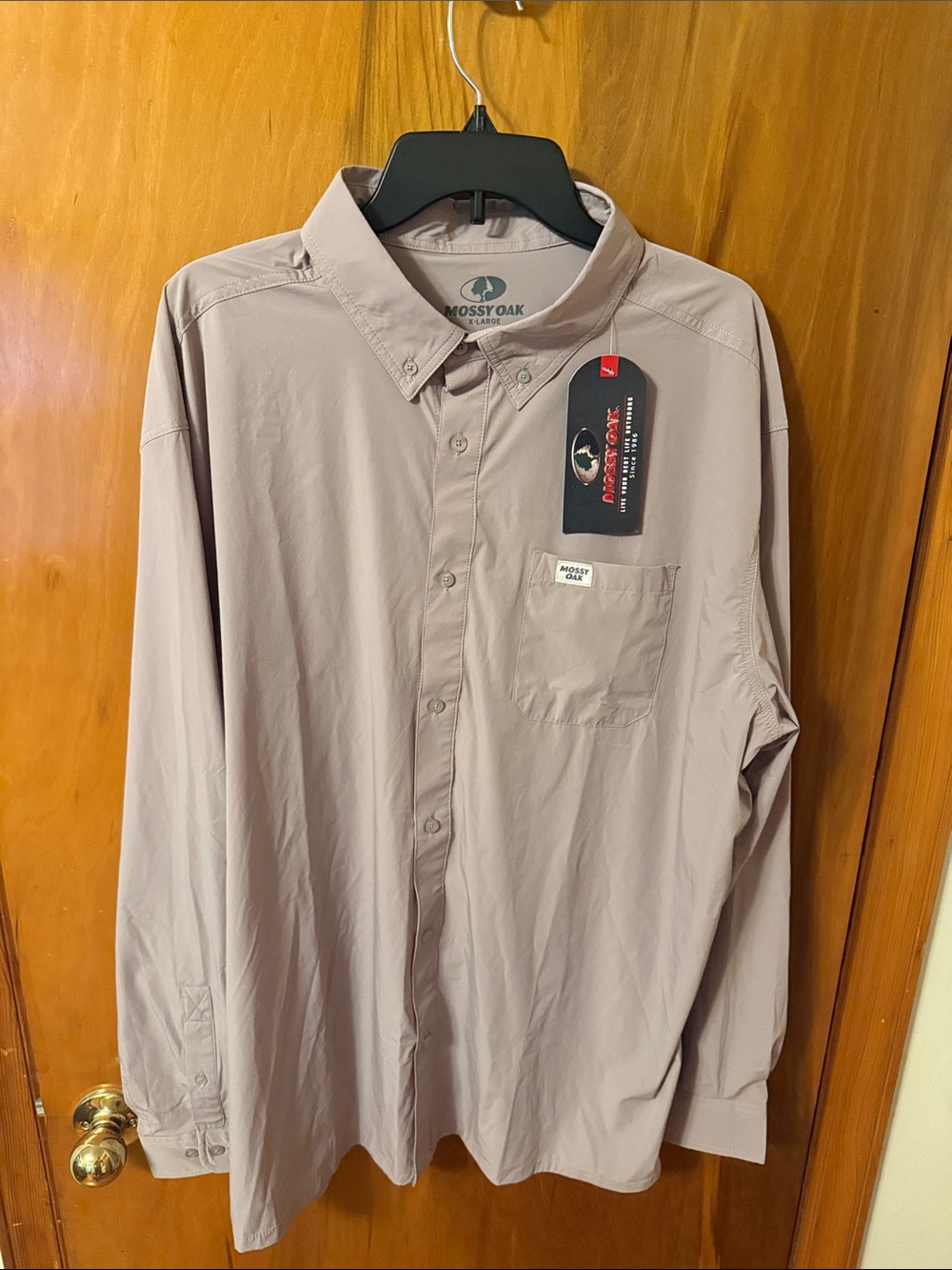 Mossy Oak Men's Button-Down Shirt in Petal
